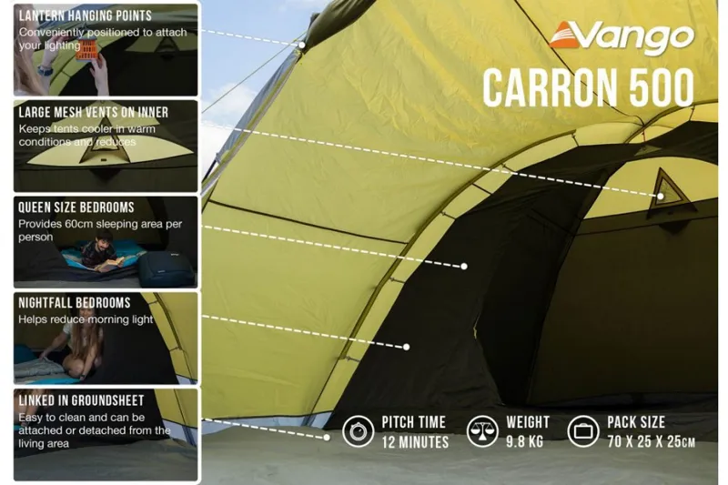 Vango Carron 500 Tent in Herbal-5
